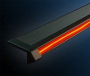 Profil LED Schodowy nakładany anoda czarna z oświetleniem