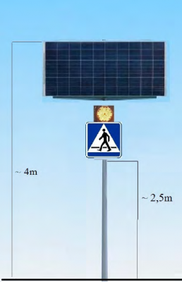 Znak aktywny D6 zasilany solarnie