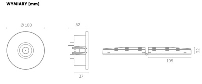 Oprawa awaryjna LED AXP 1W IP65/20