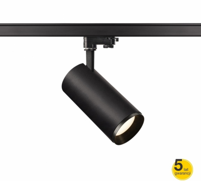 Lampa z systemem 3-fazowym, czarna/czarna 4000 K 60°