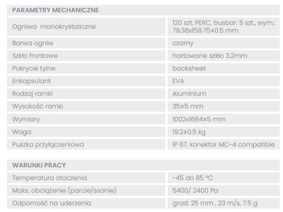 Panel słoneczny monokrystaliczny ML 345W 1002x1684mm