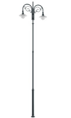 Latarnia parkowa dekoracyjna dwuramienna