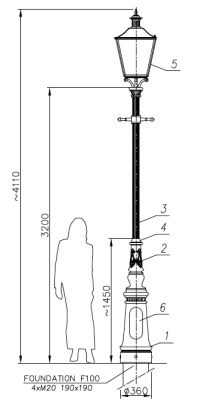 Latarnia parkowa A1A/03L