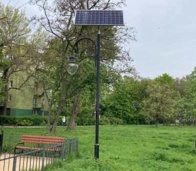 Hybrydowa lampa parkowa LED Szyszka