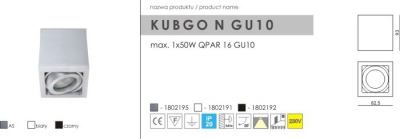 Oprawa downlight KUBGO N GU10