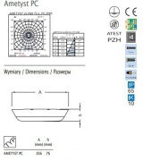 Plafoniera Ametyst PC IP65