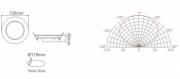 Oprawa downlight LED CL12-COB 12W IP44