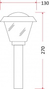 Lampa ogrodowa Solar-3
