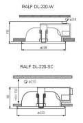 Oprawa downlight RALF DL-220-W