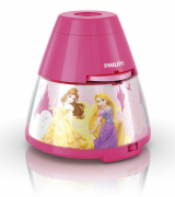 Disney Projektor i lampka nocna 2 w 1 Princess, różowy, LED