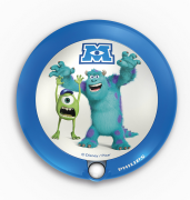 Disney Lampka nocna z czujnikiem Monsters, wielokolorowy, LED