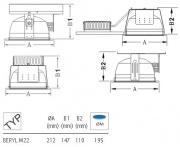 Oprawa downlight Beryl TOP M22