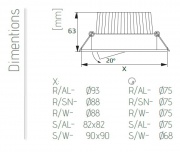 Oprawa downlight LED COB SONNE COB