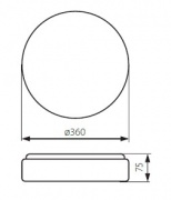 Plafoniera hermetyczna DIEGO SMD-WW