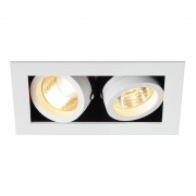 Kadux 2 Gu10 Downlight, Kwadrat, Czarna Matowa, Maks. 2x50w