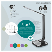 Wielofunkcyjna lampka biurkowa ze stacją dokującą do smartfonów StarS