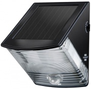  Elektriko Oprawa solarna ścienna LED SOL 04 plus IP44 z czujnikiem ruchu 2x0,5W 85lm czarna 1170970