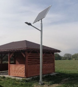 Lampa solarna LED 30W / panel 275W / słup 4m 1x150Ah