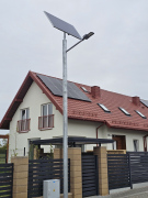 Lampa solarna LED 40W / panel 275W / słup 6m / aku 2x120Ah