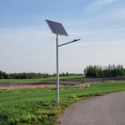 Lampa uliczna solarna LED 30W / panel 275W / słup 6m / aku 150Ah