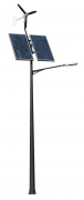 Lampa hybrydowa solarno-wiatrowa LED 50W / panele 2x270W / turbina 300W 2x150Ah