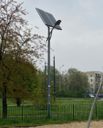 Latarnia solarna uliczna LED 38W / panel 400W / słup 6m