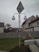Solarna lampa parkowa LED: SILO-2x4W/100W/4m
