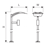 Oprawa parkowa Umbrella Max R LED