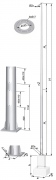 Maszt oświetleniowy M-140C-4/W/400x400/4xM33