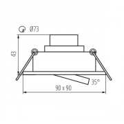 Oprawa typu downlight Arctrurus LED