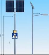  Elektriko Znak solarny aktywny D6 + lampa ostrzegawcza + lampa uliczna LED