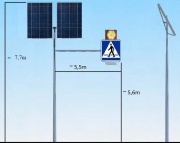  Elektriko Znak aktywny D6 na wysięgniku z lampą