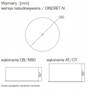 Oprawa awaryjna Discret N (3 LED) powierzchnia