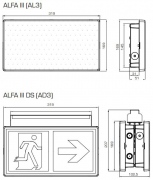 Oprawa awaryjna Alfa III LED powierzchnia