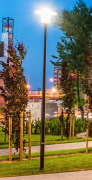  Elektriko Latarnia parkowa Elba LED słup aluminiowy 4-5m czarny