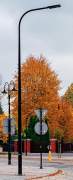 Latarnia uliczna Grid LED 72W słup aluminiowy 7m czarny + wysięgnik