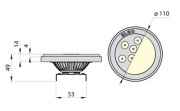 Żarówki LED SMD AR111-G53 11W 110