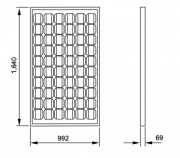 Panel Viridian Solar Clearline All Black 300wp BIPV