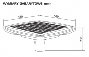 Lampa solarna LED hybrydowa Square Park HB 12W / 32W