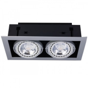 downlight silver 2x GU10, GU10 / ES111