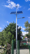 Lampa hybrydowa uliczna LED 50W / panele 2x275W / turbina 400W / 6m / 2x150Ah