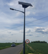 Lampa uliczna solarna LED 30W / panel 275W / aku 150Ah / słup 6m