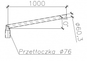 Wysięgnik Wd1F0A10 1-ramienny L=1m