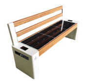  Elektriko Ławka solarna Bench015 z oparciem USB / WiFi / LED