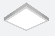 MADERA 3  LED 620X620MM 4050LM 830 IP44 OPAL SZARY (34W)