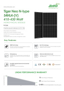 Panel solarny Jinko JKM 410-430W Tiger Neo Typ N
