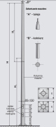 Maszt oświetleniowy stożkowy o przekroju ośmiokątnym 16m