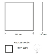 Panel Led IP65 60x60cm