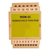  Elektriko Wzmacniacz PWM RGB WZM-3C do taśmy lub innych źródeł światła LED, w obudowie na szynę DIN.