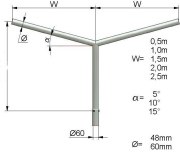  Elektriko Wysięgniki aluminiowe do słupów V4 2-ramienne 